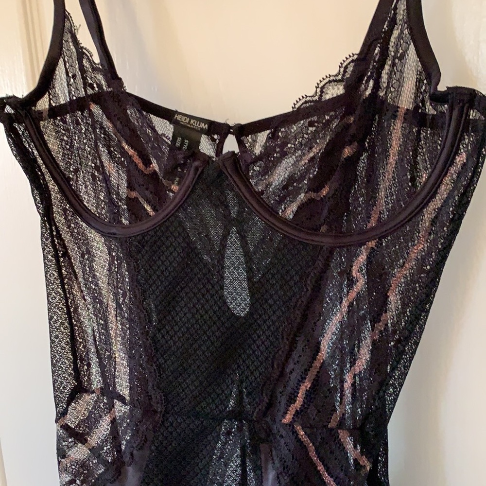Heidi Klum Intimates Lace and Mesh Chemise